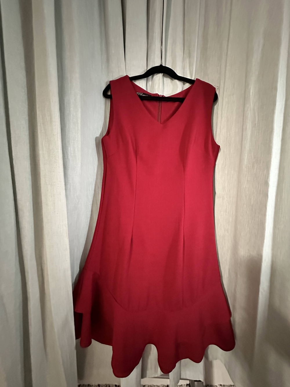 Sleeveless Red Fit-and-Flare Dress Size Extra Small‎